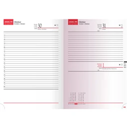 Határidőnapló 2027 A/5 napi REAL Linett zöld-türkiz