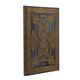 Határidőnapló 2027 Paper Blanks maxi heti keményfedeles gumis Blue Luxe