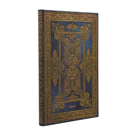 Határidőnapló 2027 Paper Blanks maxi heti keményfedeles gumis Blue Luxe