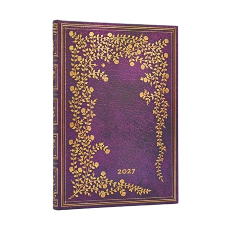 Határidőnapló 2027 Paper Blanks midi heti keményfedeles gumis New York Rose