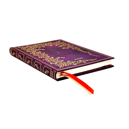 Határidőnapló 2027 Paper Blanks midi heti keményfedeles gumis New York Rose