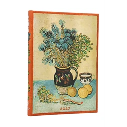 Határidőnapló 2027 Paper Blanks midi heti keményfedeles gumis Van Gogh`s Still Life