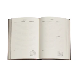Határidőnapló 2027 Paper Blanks midi heti keményfedeles mágneses Safavid Indigo