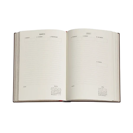 Határidőnapló 2027 Paper Blanks midi heti keményfedeles mágneses Safavid Indigo