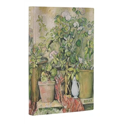 Határidőnapló 2027 Paper Blanks midi napi keményfedeles gumis Cezanne´s Terracotta Pots and Flowers