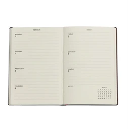 Határidőnapló 2027 Paper Blanks mini heti keményfedeles gumis Silky Sky Mini
