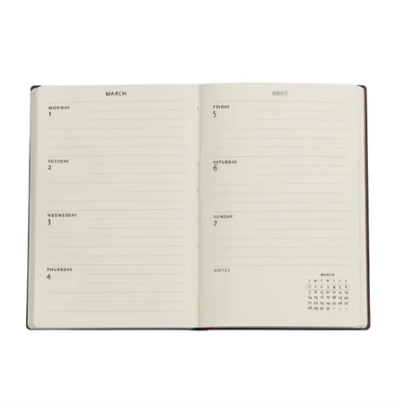 Határidőnapló 2027 Paper Blanks mini heti keményfedeles gumis Silky Sky Mini