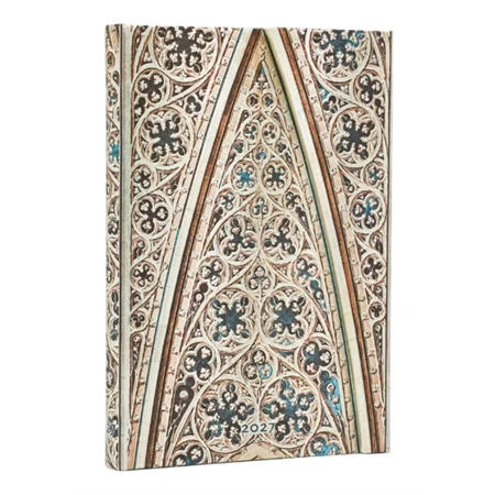 Határidőnapló 2027 Paper Blanks mini heti keményfedeles mágneses Vault of the Milan Cathedral