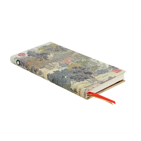 Határidőnapló 2027 Paper Blanks slim heti keményfedeles gumis Golden Age of Prosperity