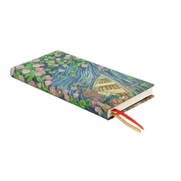Határidőnapló 2027 Paper Blanks slim heti keményfedeles gumis Lotus River