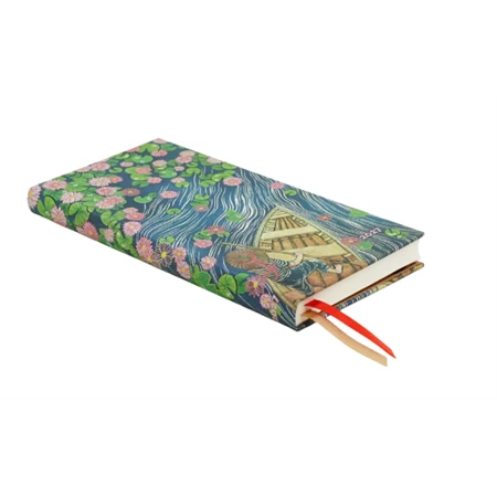 Határidőnapló 2027 Paper Blanks slim heti keményfedeles gumis Lotus River