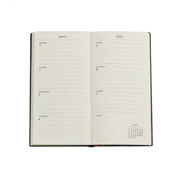Határidőnapló 2027 Paper Blanks slim heti keményfedeles gumis Lotus River