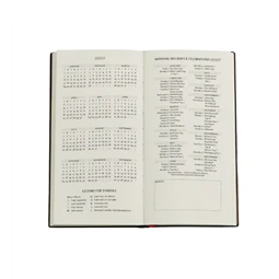 Határidőnapló 2027 Paper Blanks slim heti keményfedeles gumis Lotus River