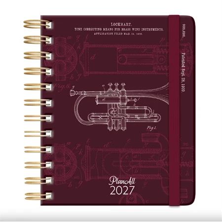Határidőnapló 2027 heti 135x170mm PLANALL MIDI spirálos, 224 oldal, Dieline
