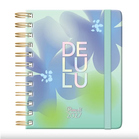 Határidőnapló 2027 heti 135x170mm PLANALL MIDI spirálos 224 oldal, Soft