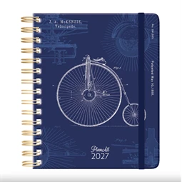 Határidőnapló 2027 heti 163x202mm PLANALL Classic spirálos, 224 oldal, Blueprit