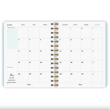 Határidőnapló 2027 heti 163x202mm PLANALL Classic spirálos, 224 oldal, Cheers