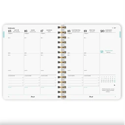 Határidőnapló 2027 heti 163x202mm PLANALL Classic spirálos, 224 oldal, Paint