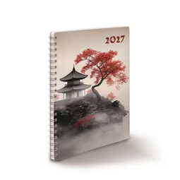 Határidőnapló 2027 heti A/5 REAL Japán 8311-51 spirálos