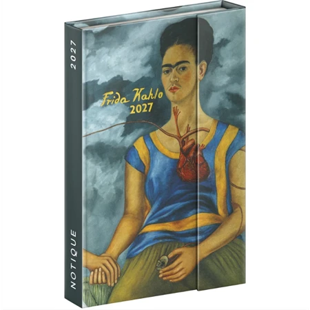 Határidőnapló 2027 heti REAL 11x16cm mágnessel záródó Frida Kahlo