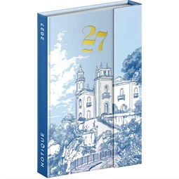 Határidőnapló 2027 heti REAL 11x16cm mágnessel záródó Villa