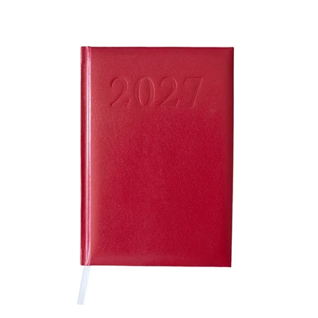 Határidőnapló 2027 napi  A/5  fehér lapokkal, bordó borító