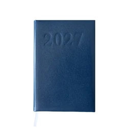 Határidőnapló 2027 napi  A/5  fehér lapokkal, kék borító