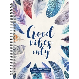 Határidőnapló A/5 2025-2026 Collegetimer, spirálos Good Vibes