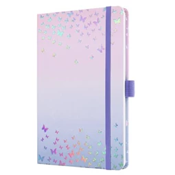 Határidőnaptár 2026 heti SIGEL A/5, kemény borító, Jolie, Butterfly Confetti Candy