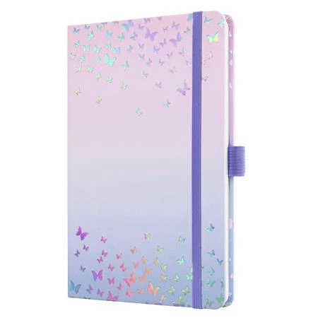 Határidőnaptár 2026 heti SIGEL A/5, kemény borító, Jolie, Butterfly Confetti Candy