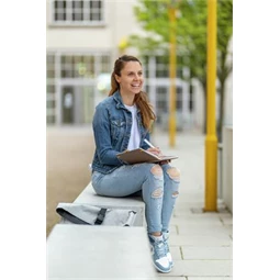 Határidőnaptár 2026 heti SIGEL A/5, kemény borító, Linescape, szürke-sárga