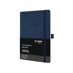 Határidőnaptár 2026 heti SIGEL A/5, puha borító Conceptum éjkék