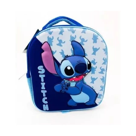 Hátizsák 3D-s Lilo és Stitch kék-fehér