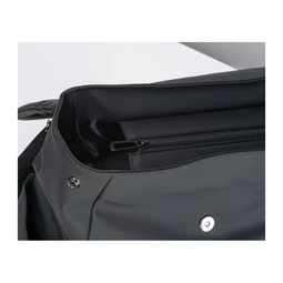 Hátizsák notebook tartóval, műbőr, fekete