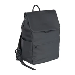 Hátizsák notebook tartóval, műbőr, fekete