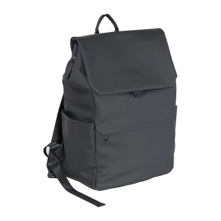 Hátizsák notebook tartóval, műbőr, fekete