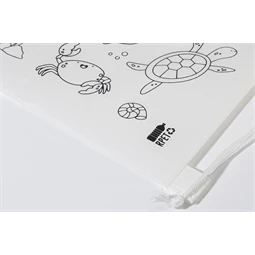 Hátizsák színezhető mintával non-woven 5db zsírkrétával, 25x30cm tengervilág minta