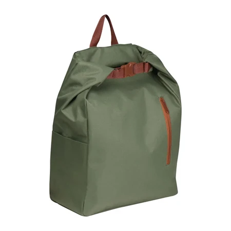 Hátizsák trendi RPET anyagból, khaki szin, 30 x 14 x 50 cm