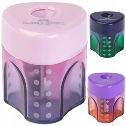 Hegyező 1 lyukú Faber-Castell  Grip mini tartályos, Flow Edition