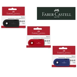 Hegyező 2 lyukú Faber-Castell  műanyag tartályos, vegyes szinek, 1db