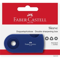 Hegyező 2 lyukú Faber-Castell  műanyag tartályos, vegyes szinek, 1db