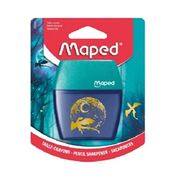 Hegyező 2 lyukú MAPED tartályos Dragon Shaker sárkány mintával, 1db