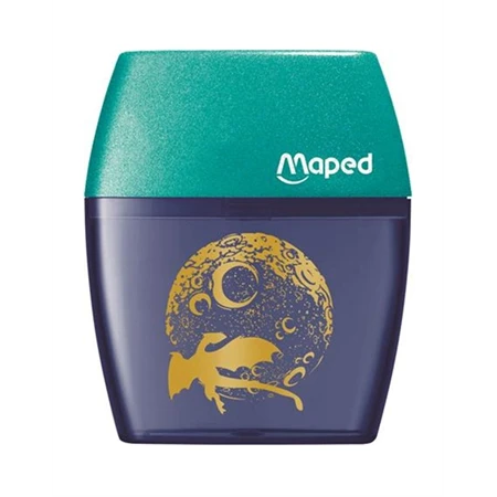 Hegyező 2 lyukú MAPED tartályos Dragon Shaker sárkány mintával, 1db