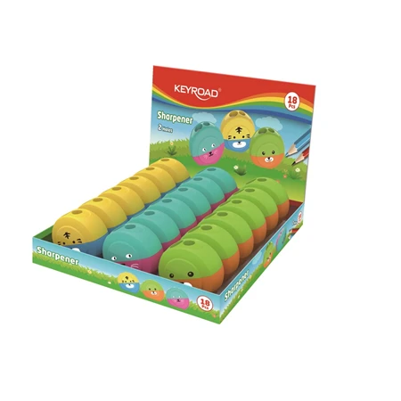 Hegyező 2 lyukú tartályos Keyroad, Speedy Snail, vegyes színek