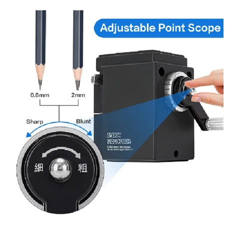 Hegyező asztali DELI Kamera 0668, Ceruzaátmérő: kb. 7–12 mm, választható élesebb vagy tompább ceruzahegy