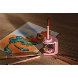 Hegyező asztali FLEXOFFICE Flexio, elemes, rózsaszín