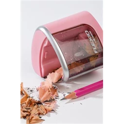 Hegyező asztali FLEXOFFICE Flexio, elemes, rózsaszín