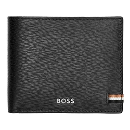 Hugo Boss Bőr pénztárca Iconic apró tartóval fekete