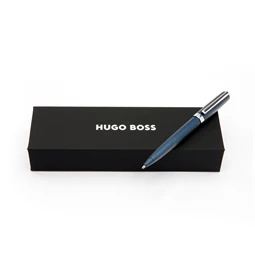 Hugo Boss golyóstoll Gear Brush Navy sötétkék test + ezüst klipsz