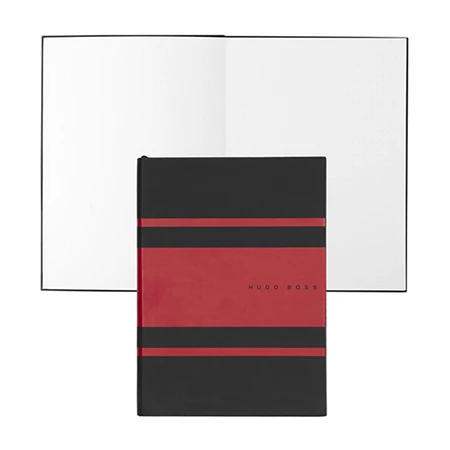 Hugo Boss jegyzetfüzet A/5 pontozott Essential Gear matrix fekete-piros